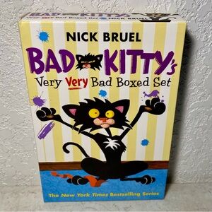 Bad Kitty Series: Very Very Bad Boxed Set by Nick Bruel Feline Friendly Box